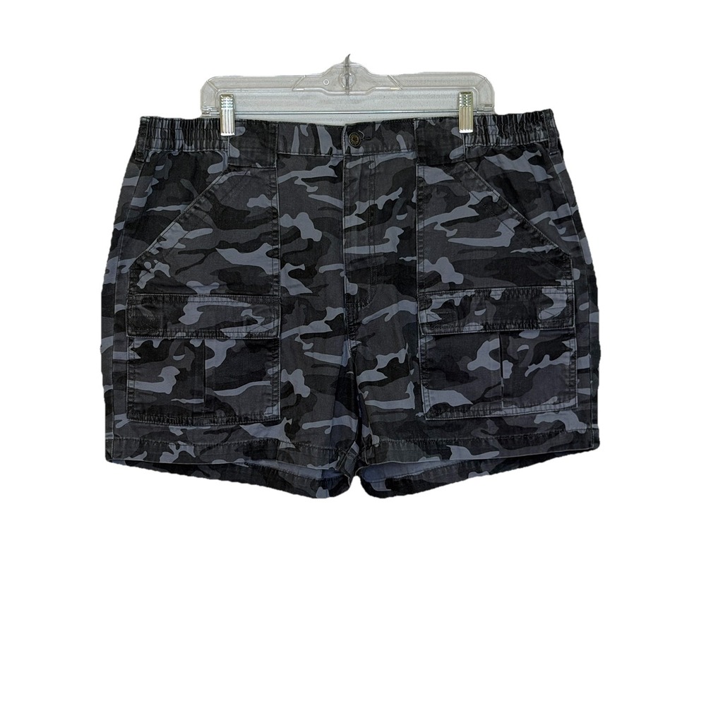 RedHead Brand Cargo Shorts Mens Sz 42 Gray Camo Duck Cotton Canvas 4.5" inseam